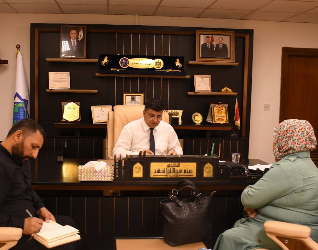 Read more about the article لقاء المهندس (ميثم عبدالاله الشهد) مدير عام دائرة الأشغال والصيانة العامة مع الموظفين
