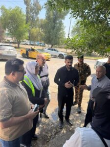 فريق الاشراف الهندسي/ محافظة بغداد/جانب الكرخ /اعمال م٨١٤ حي الطابقين/مشروع الضفاف او مجمع الضفاف/شارع الملا