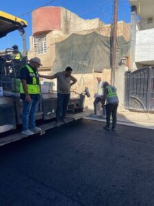 تواصل الملاكات الهندسية التابعة لدائرة الاشغال و الصيانة العامة الاشراف و المراقبة على مشاريع/الجهد الخدمي و الهندسي محافظة بغداد/جانب الكرخ